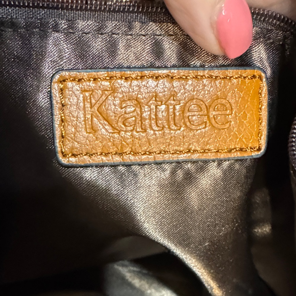 Kattee Brown Genuine Leather Tote Bag - Picture 2 of 4